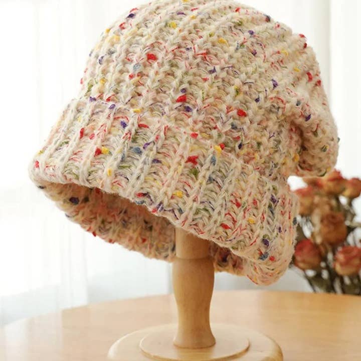 Funkyrel® Atzbranding Limited – wholesale Beanie – Women's – Haila - Knitted Splash Beanie Hat3