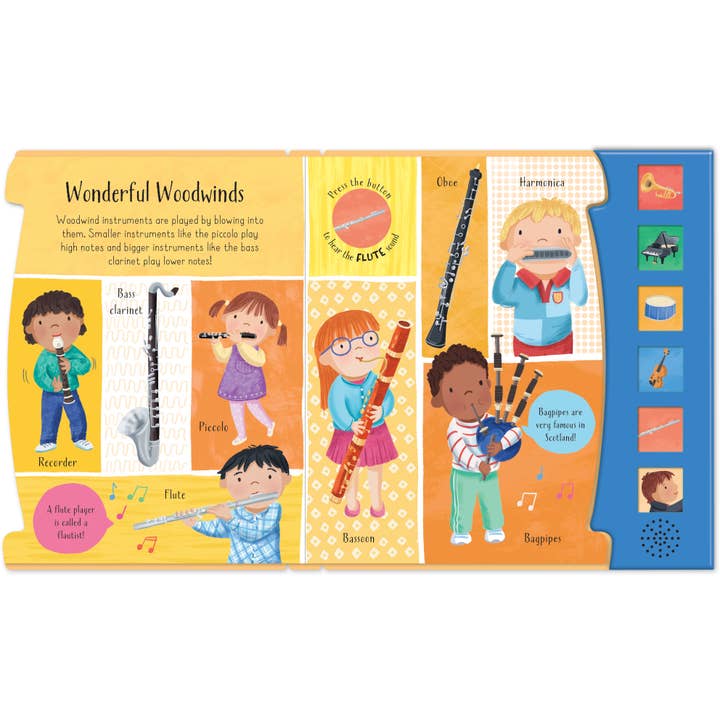 Robert Frederick Ltd - Wholesale Baby & Toddler Book (0-2) - My First Instruments - Children's 6 Button Sound Book2