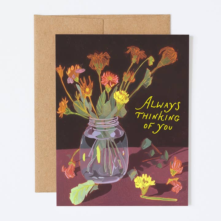 "Immer an Dich Denkend" Blumen-Grußkarte für den Großhandel von Silly Goose Greeting Co.