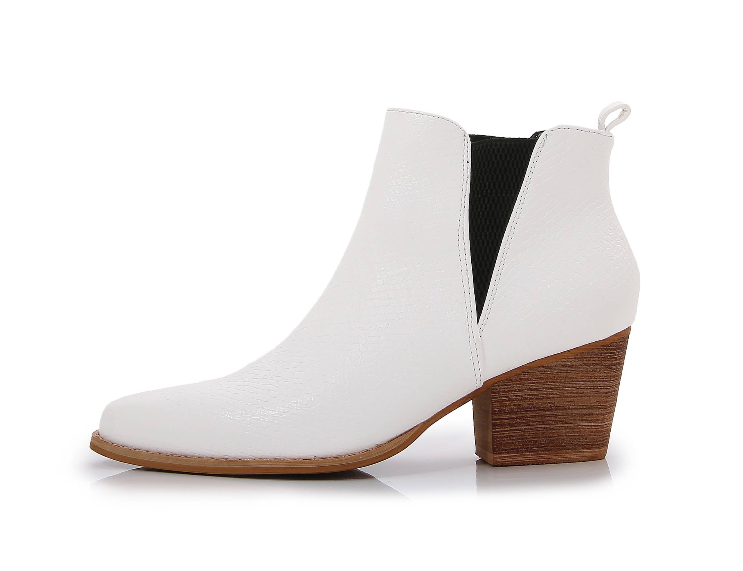Shop Lev - Wholesale Booties - Women's - [PACK] Women Wooden Heel Slip on Casual Ankle Boots12