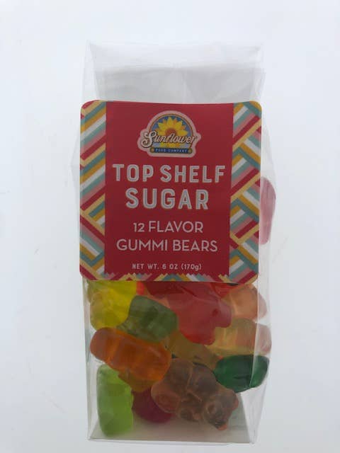 Sunflower Food Company - Wholesale Gummy - Pocketsnak-12 Flavor Gummi Bears, 6 oz. bag2
