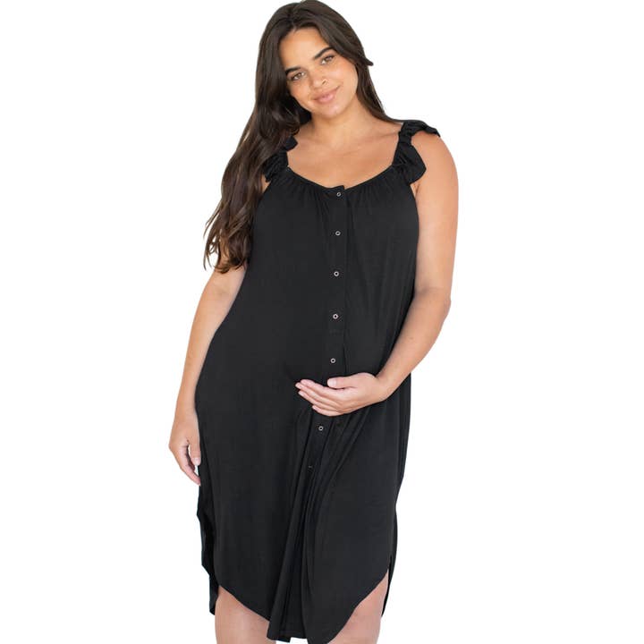 Kindred Bravely - Wholesale Dress - Maternity - Ruffle Strap Labor & Delivery Gown16