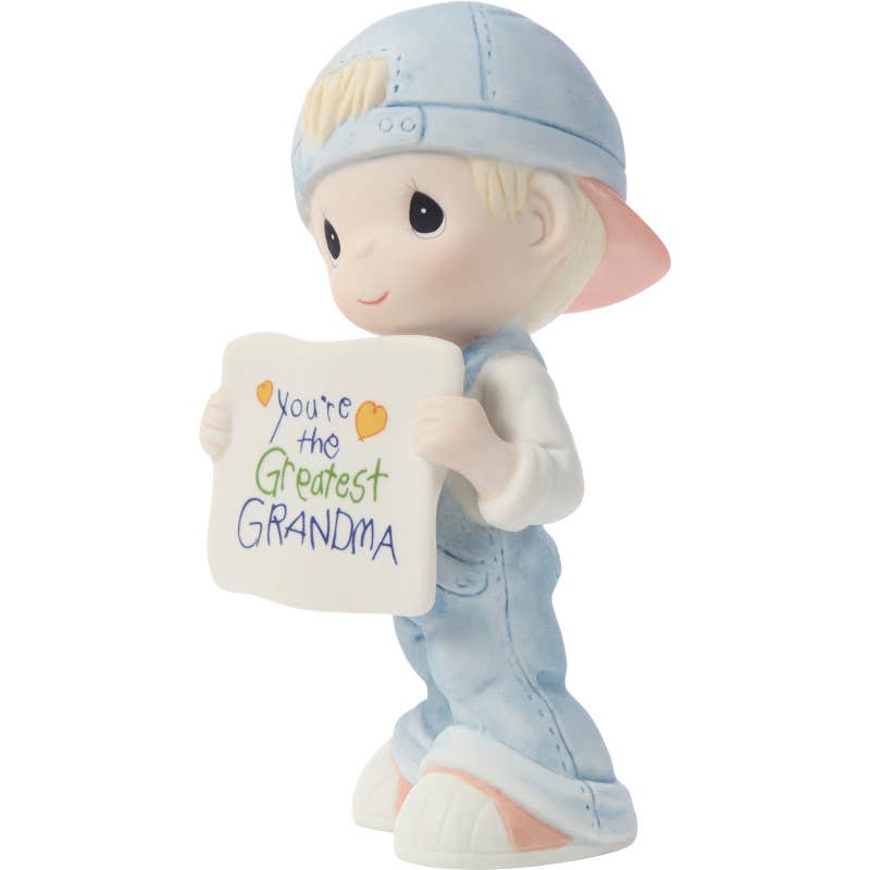 Precious Moments - Wholesale Decorative Figurine - Precious Moments Boy Holding Greatest Grandma Sign Figurine2