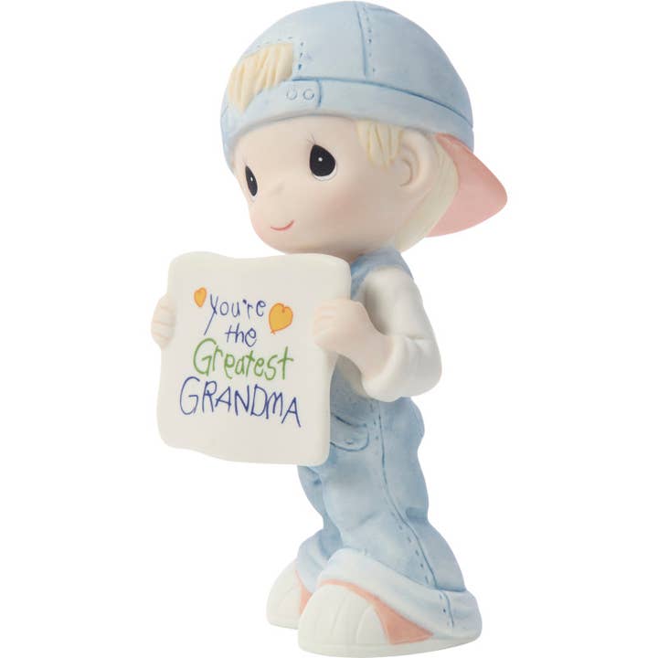 Precious Moments - Wholesale Decorative Figurine - Precious Moments Boy Holding Greatest Grandma Sign Figurine2