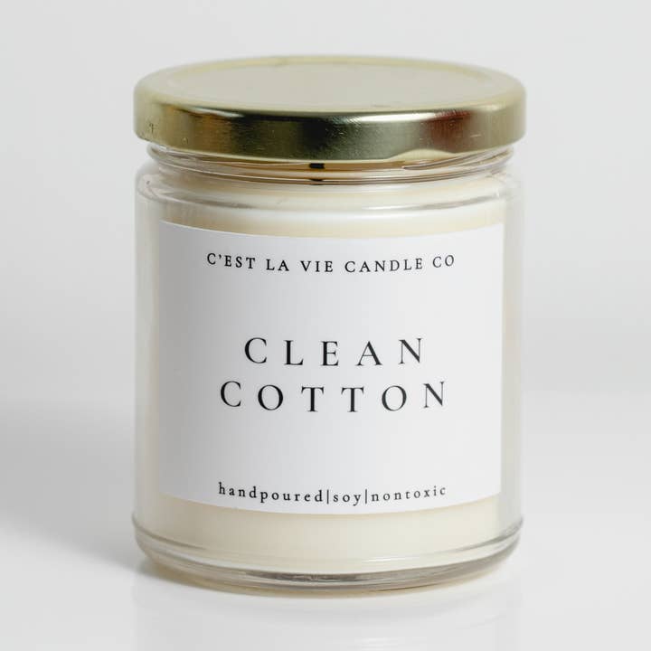 Vela de soja de algodão limpo | Minimalista por atacado de C’est La Vie Candle Co
