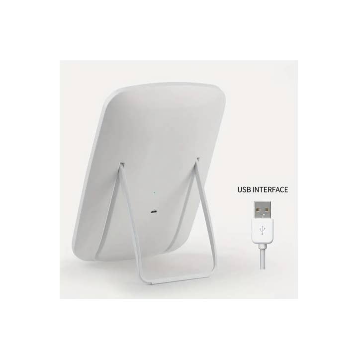WHITE ,,,,,..._ USB Rechargeable LED Vanity Mirror for wholesale on Faire2