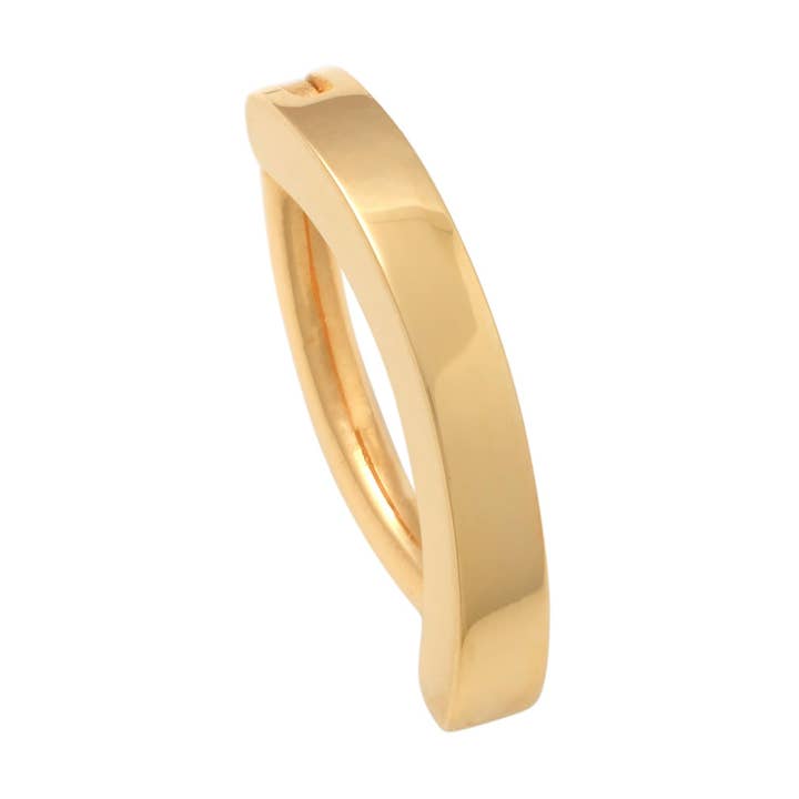 10kt Solid Gold Belly Huggies Hoop Button Rings for wholesale by Zahav Jewelry