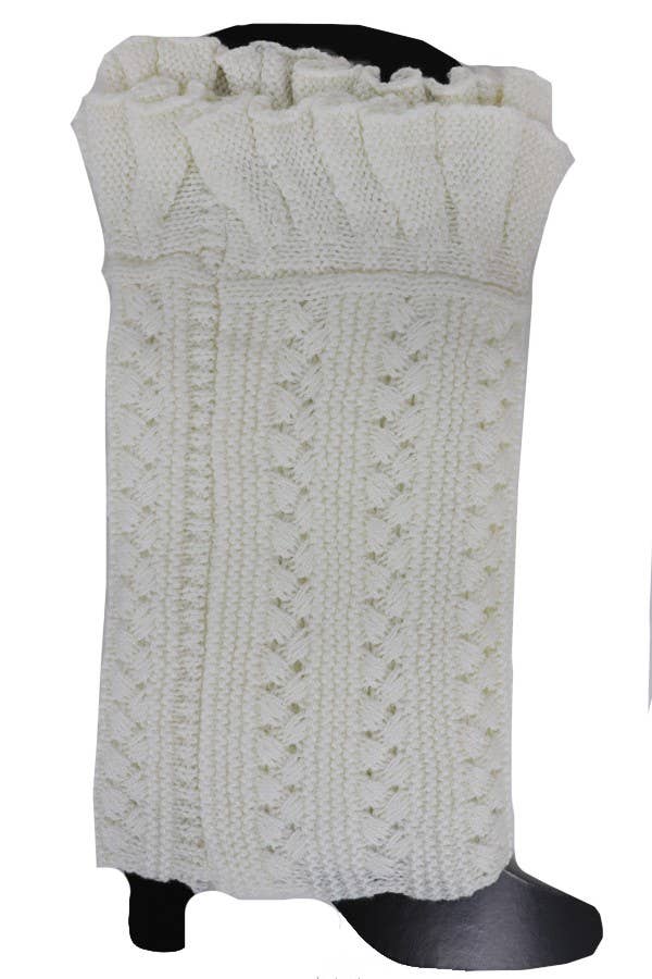 ASSORTED Classic Frill Braid Knitted Ankle Warmers for wholesale on Faire2
