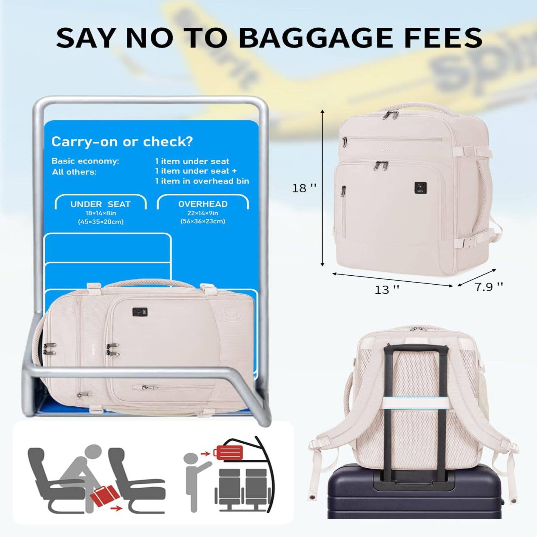 wandf - Wholesale Backpack – Unisex - ECOHUB 30L Flight-Approved Backpack USB Charging Port Bags46