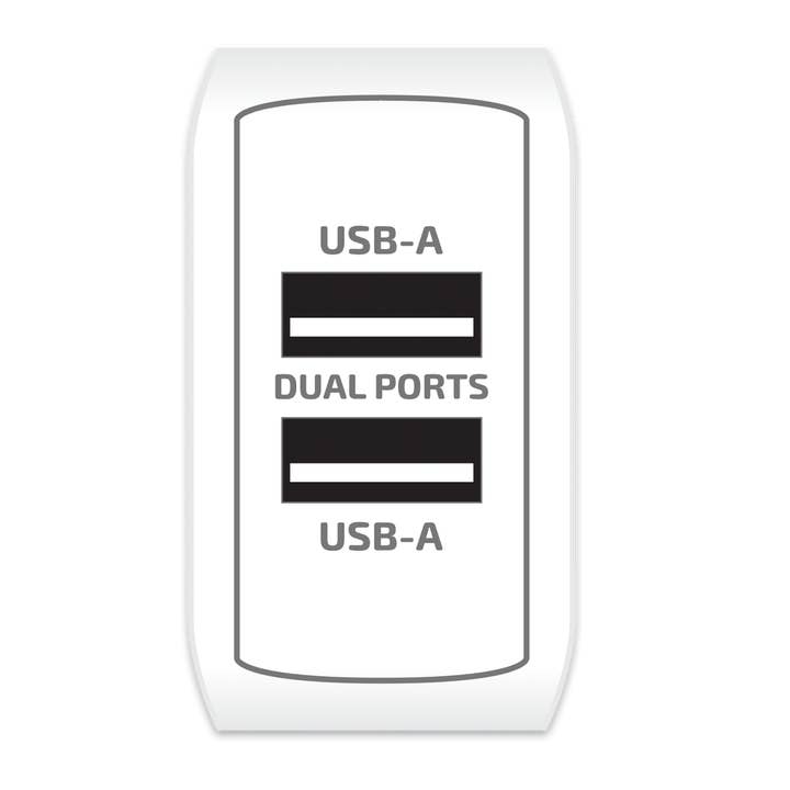 Novelty Brands - Wholesale Portable Charger - GADGET GEAR 2.4A USB-A DUAL PORT WALL CHARGER 3 PIECE PACK