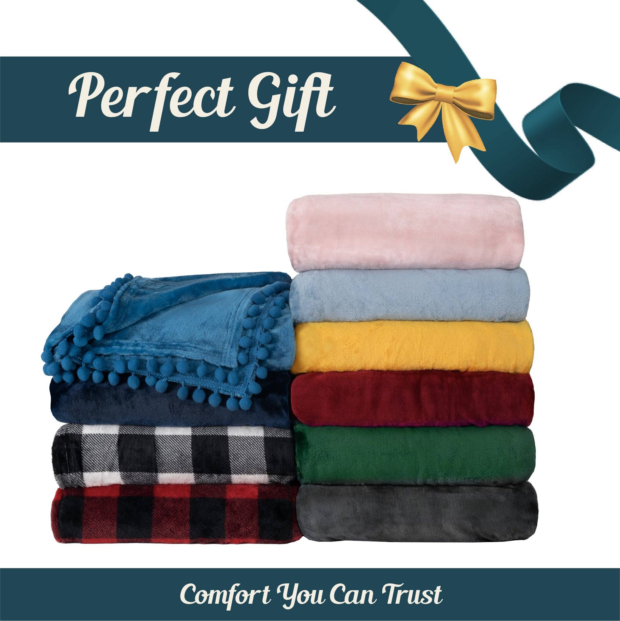 Pavilia – wholesale Prydnadsfilt – Filt med pompom-fransar115