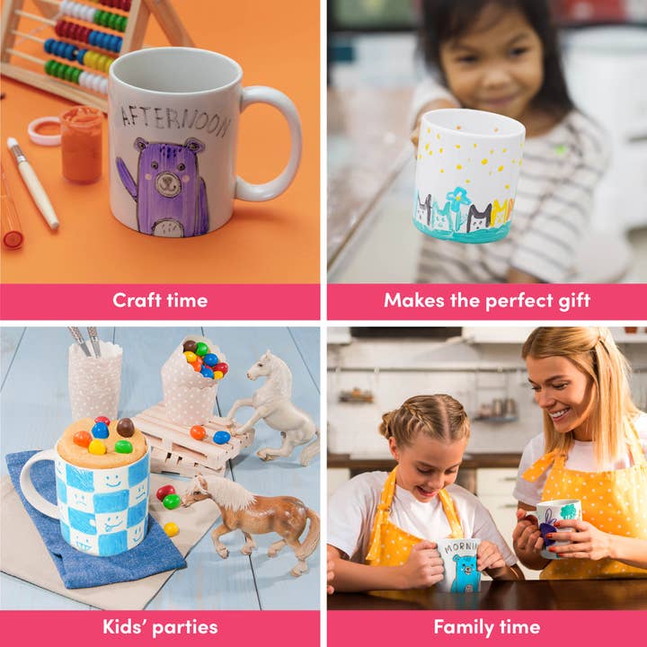 The Twiddlers - Wholesale Coffee Mug - 11 pcs Design Your Own Mug Set with Colouring Pens, Perfect5