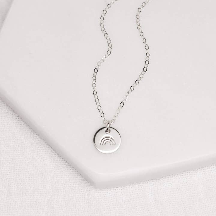 Loveable - Wholesale Pendant/Charm Necklace - Rainbow Disc Necklace