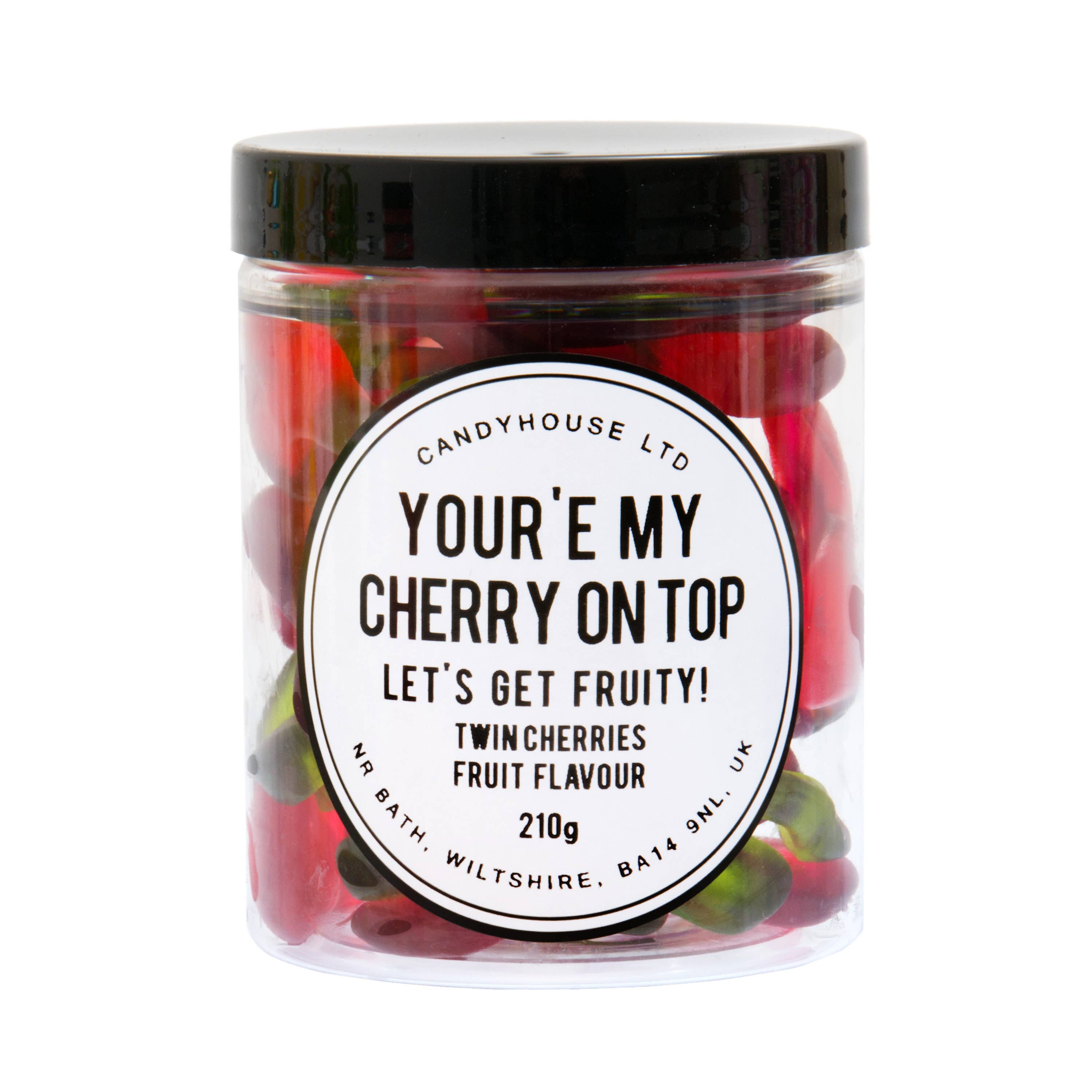 Candyhouse Ltd – wholesale Gummy – Valentines Twin Cherries in Jam Jar1