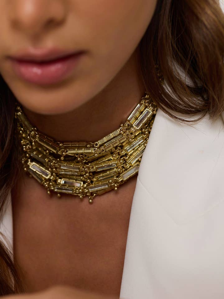 Collier Zara Link pour la vente par House of Tuhina, US