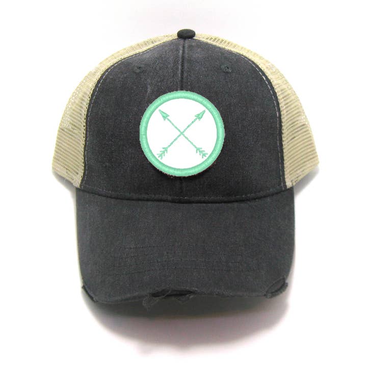 Gracie Designs - Wholesale Trucker Hat - Unisex - Utah Hat - Distressed Snapback hat - UT Arrows