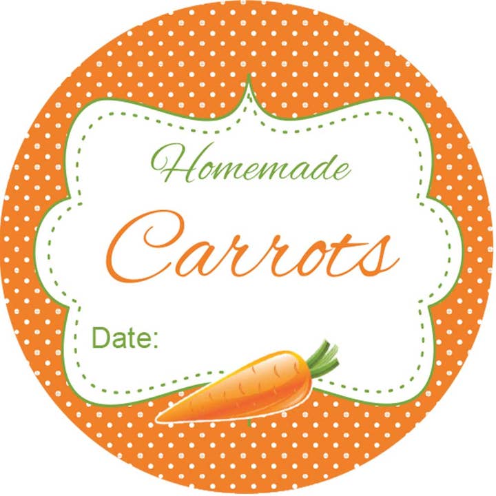 1.9" stickers Canning Labels Pickled Carrots for wholesale by Digitaldoodlebug