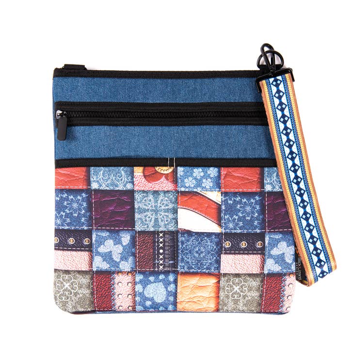 SLD Pancake Sac à bandoulière - Patchwork pour la vente par Slick Lizard Design LLC