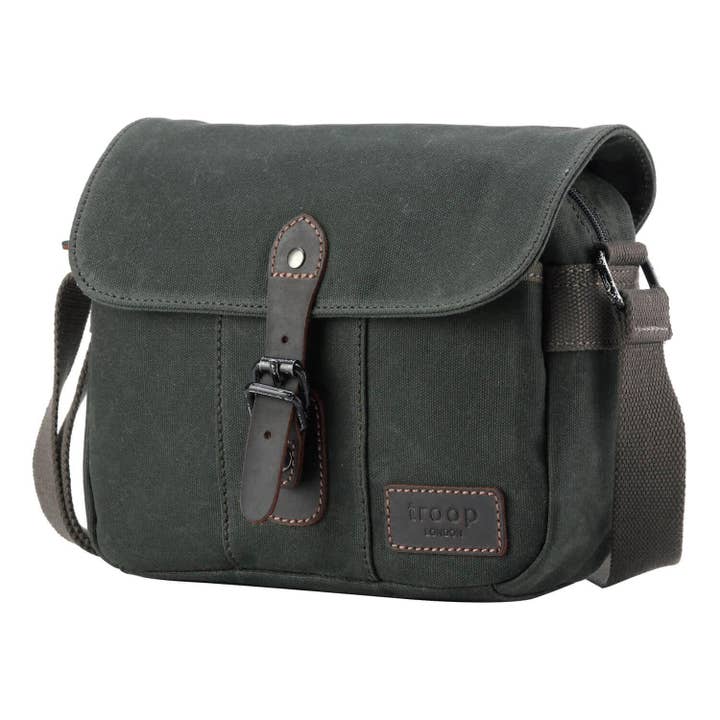Troop London - Wholesale Crossbody Bag - Unisex - TRP0440 Troop London Heritage Canvas Leather Across body Bag
