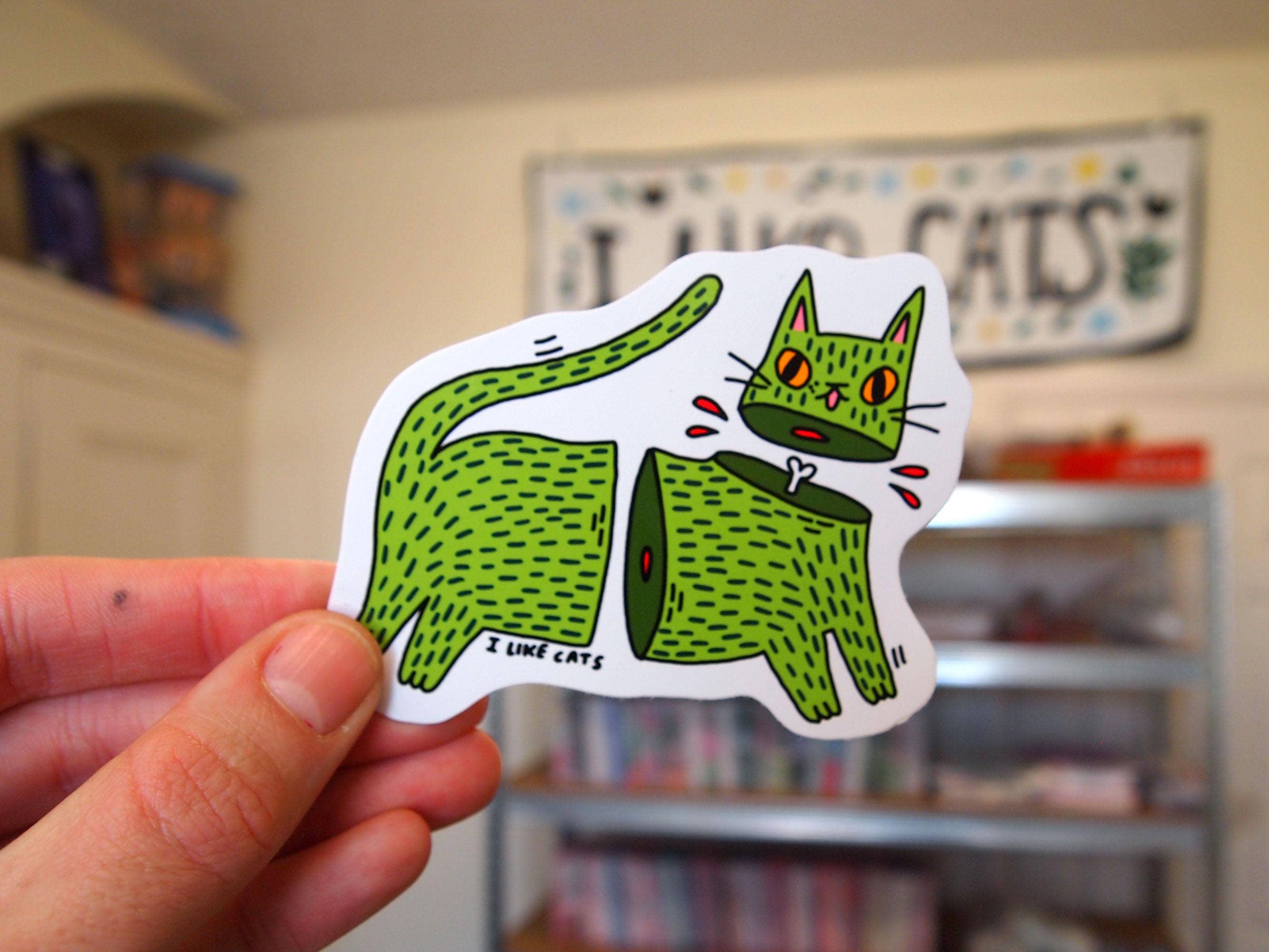 I LIKE CATS - Wholesale Sticker - Zombie Cat Spooky Vinyl Sticker, Cat Sticker, Cat Decal4