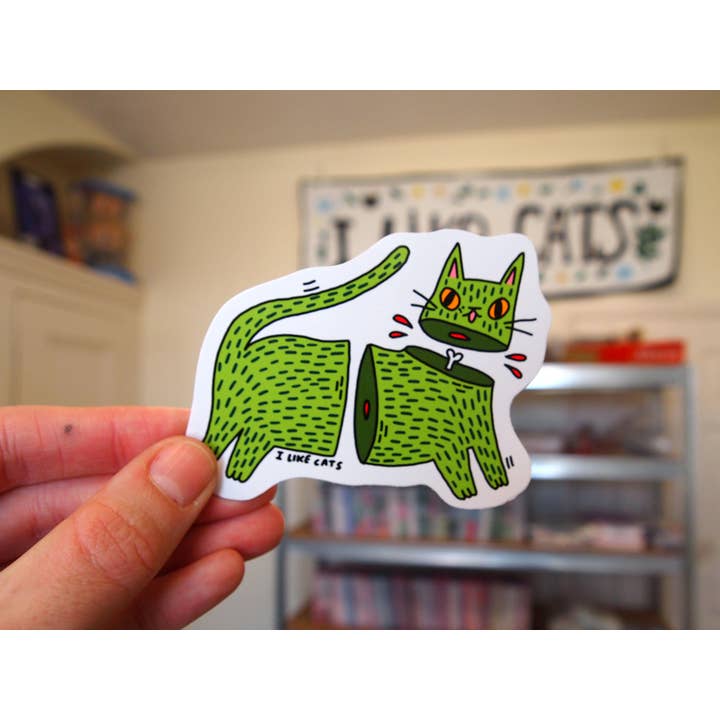I LIKE CATS - Wholesale Sticker - Zombie Cat Spooky Vinyl Sticker, Cat Sticker, Cat Decal4