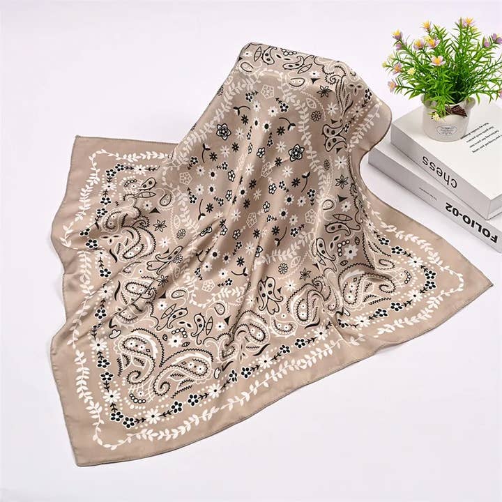 Sweet Cherry Sky - Wholesale Scarf - Women's - Western Bandana Scarf Silk in a Variety of Colors