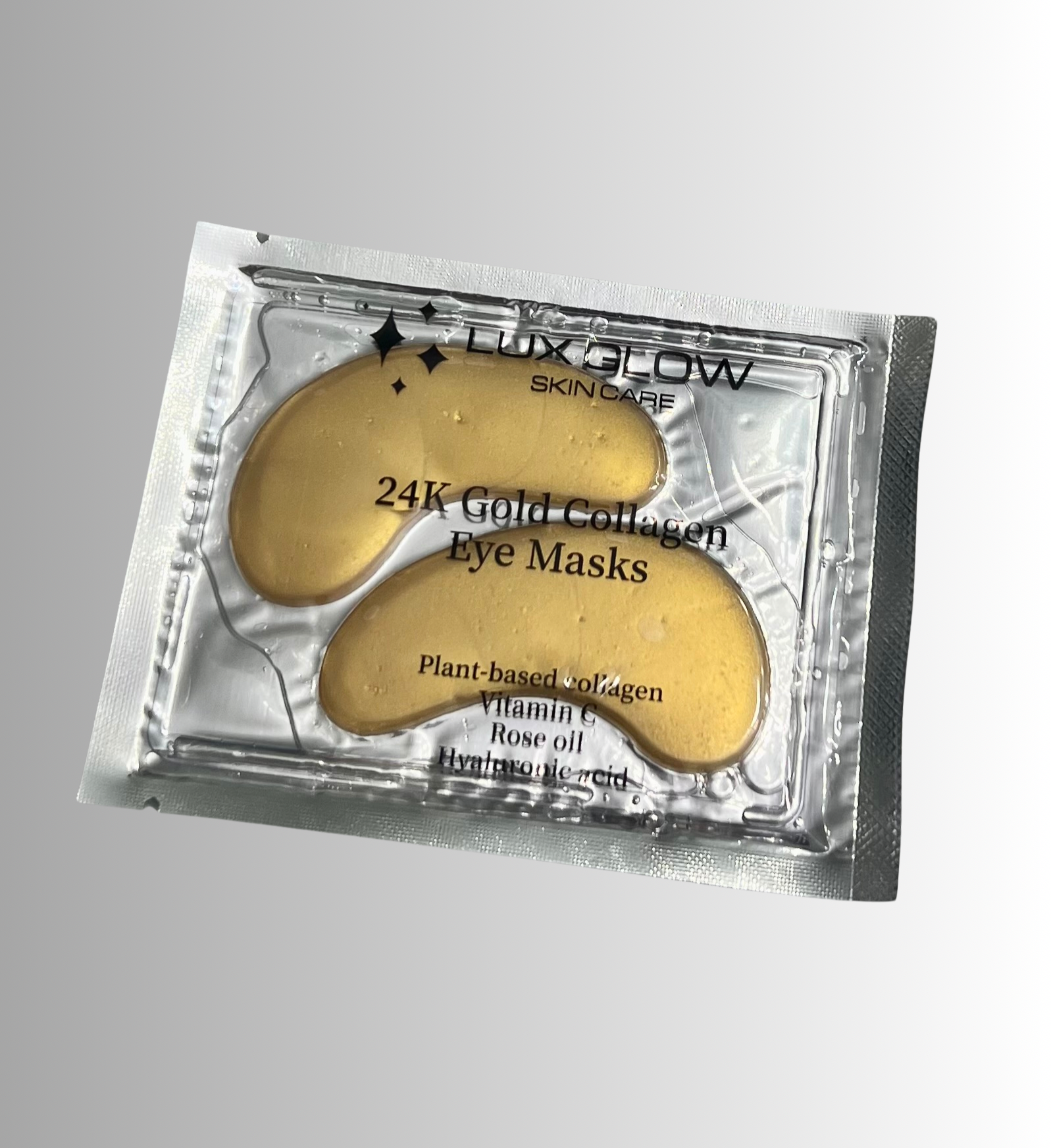 Lux Glow Skin Care - Wholesale Eye Treatment Mask - Lux Glow 24k Gold Eye Masks - BRANDED - 10 Pairs each box1