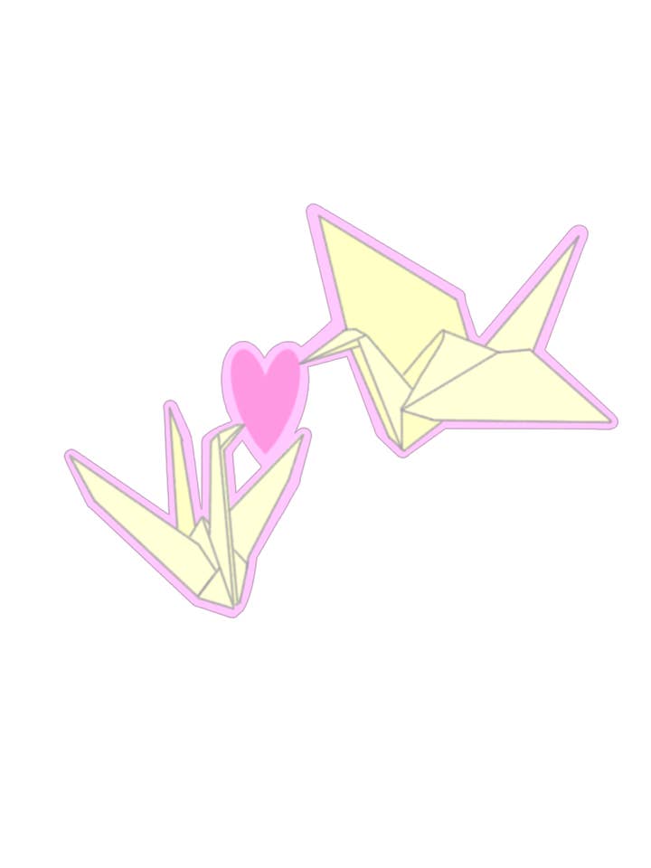 Origami kraner klistermærke for engroshandel hos Caroline Reece Designs