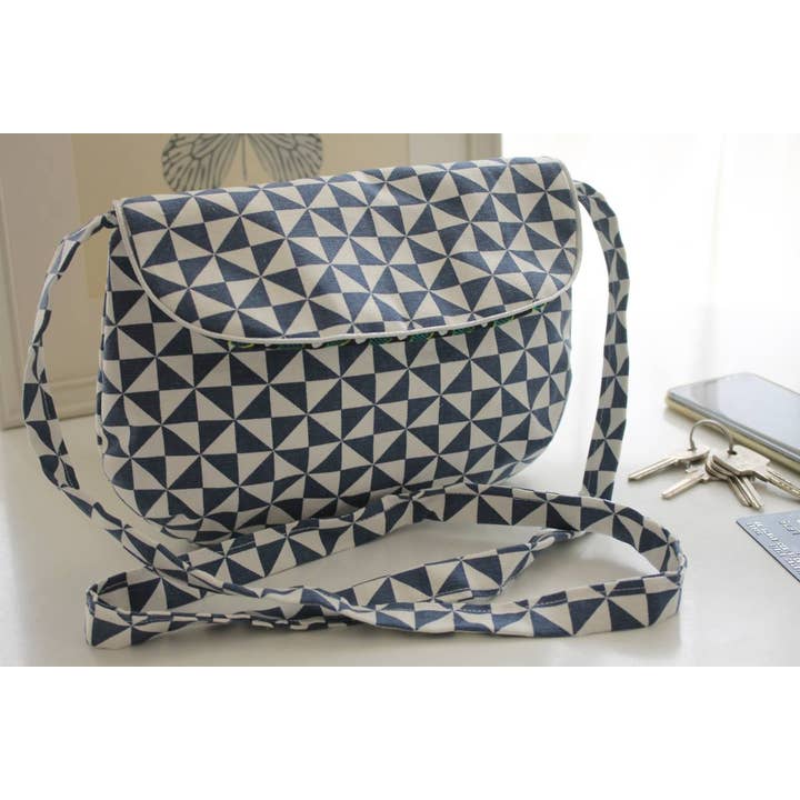 Anaé blue propeller bag for wholesale by Sabrina Trefle