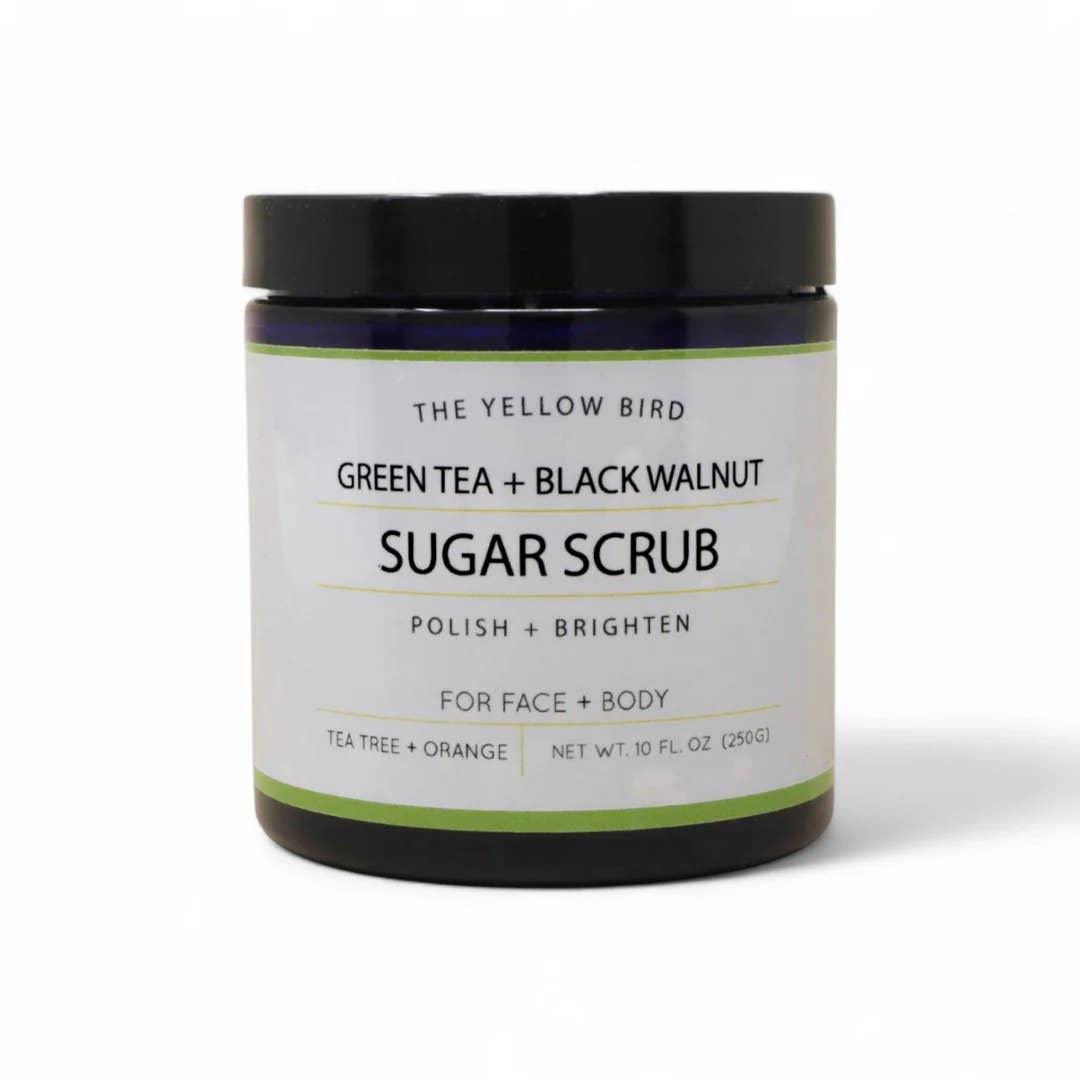 The Yellow Bird – wholesale Body scrub/exfoliant – Green Tea + Black Walnut Scrub