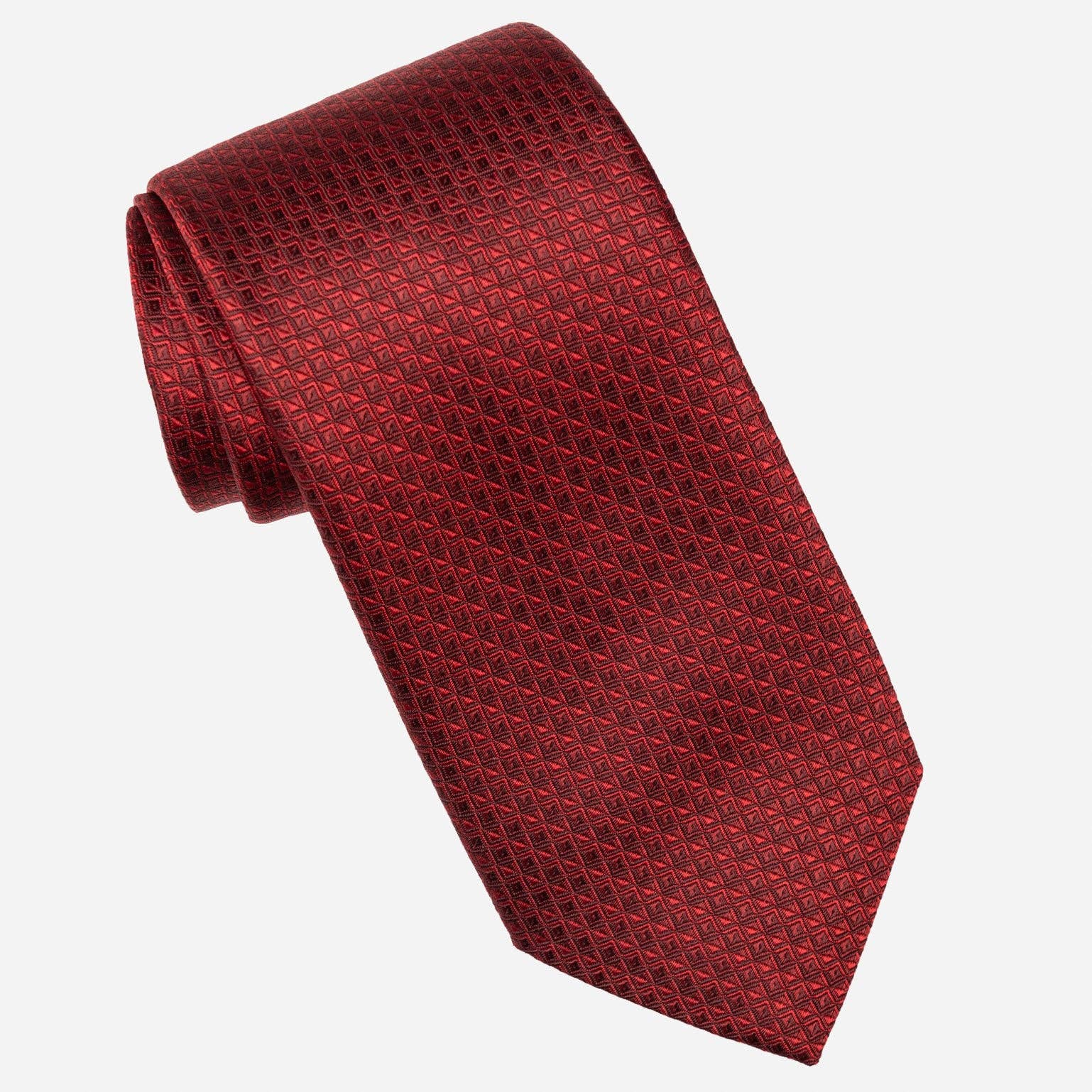Elizabetta Made in Italy USA – wholesale Necktie – Men’s – Brunelli - Silk Jacquard Tie - Ruby Red2