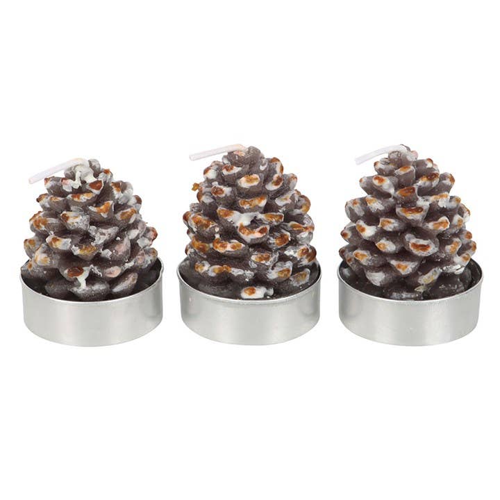 Something Different Wholesale - Wholesale Tea Light Candles - Set of 6 Pinecone Tealight Candles2