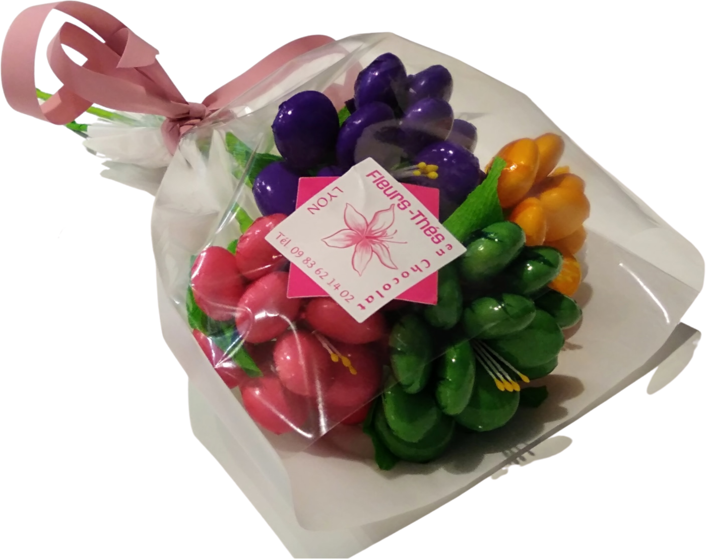 Fleurs-Thés en chocolat - Wholesale Chocolate Covered Sweets - Small peony in chocolate dragées2