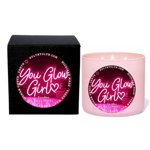 YOU GLOW GIRL! Candle for wholesale by SULTRY CLUB CANDLES