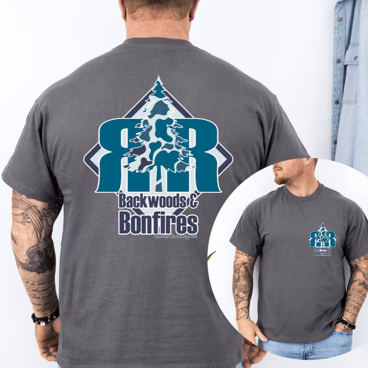 RR Camo Tree T-Shirt - Backwoods & Bonfires for wholesale by Redneck Roads Apparel