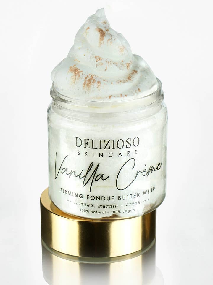 Vanilla Crème Firming Fondue Shea Butter Whip for wholesale by Delizioso Skincare Inc.