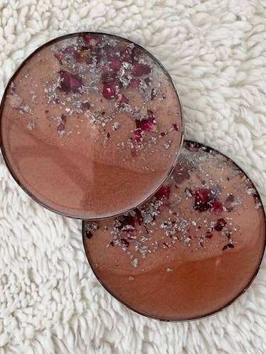 Rose Blush Resin Coaster for wholesale by Number 55 Homeware