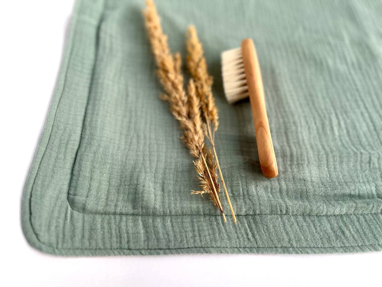 Pastel Baby - Wholesale Changing Mat/Pad - Baby - Baby Muslin Diaper Changing Pad 1 piece - Sage2