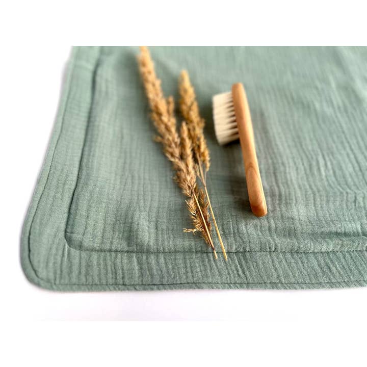 Pastel Baby - Wholesale Changing Mat/Pad - Baby - Baby Muslin Diaper Changing Pad 1 piece - Sage2