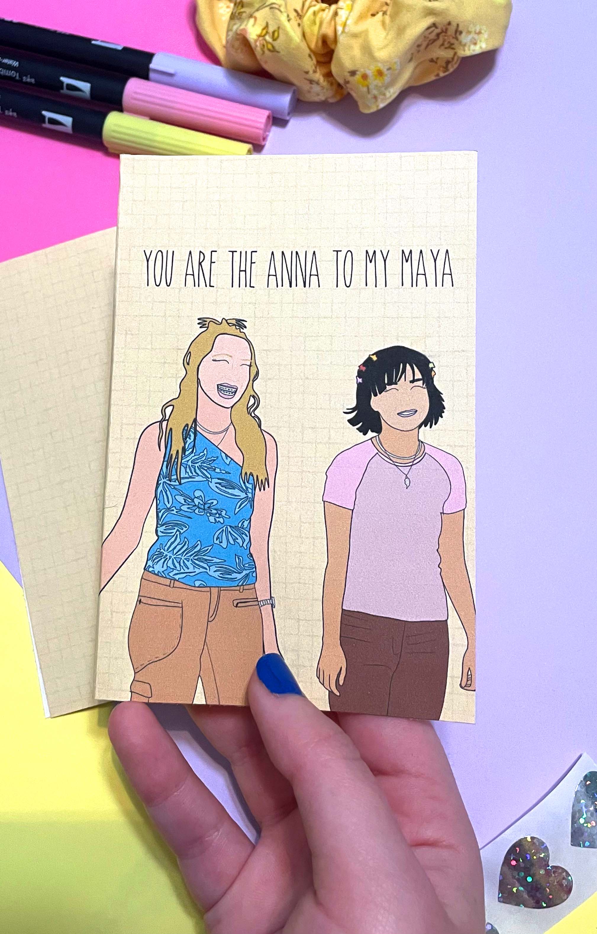 Misc. By Darrian - Wholesale Valentine's Day Card - PEN15 Hulu Anna + Maya Galentine's / Valentine's Day Friends0