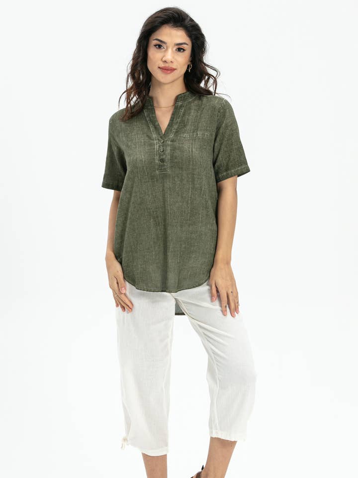 Blusa AKS (151.911.02); 100% Cotone per la vendita all'ingrosso da parte di Fulmarix