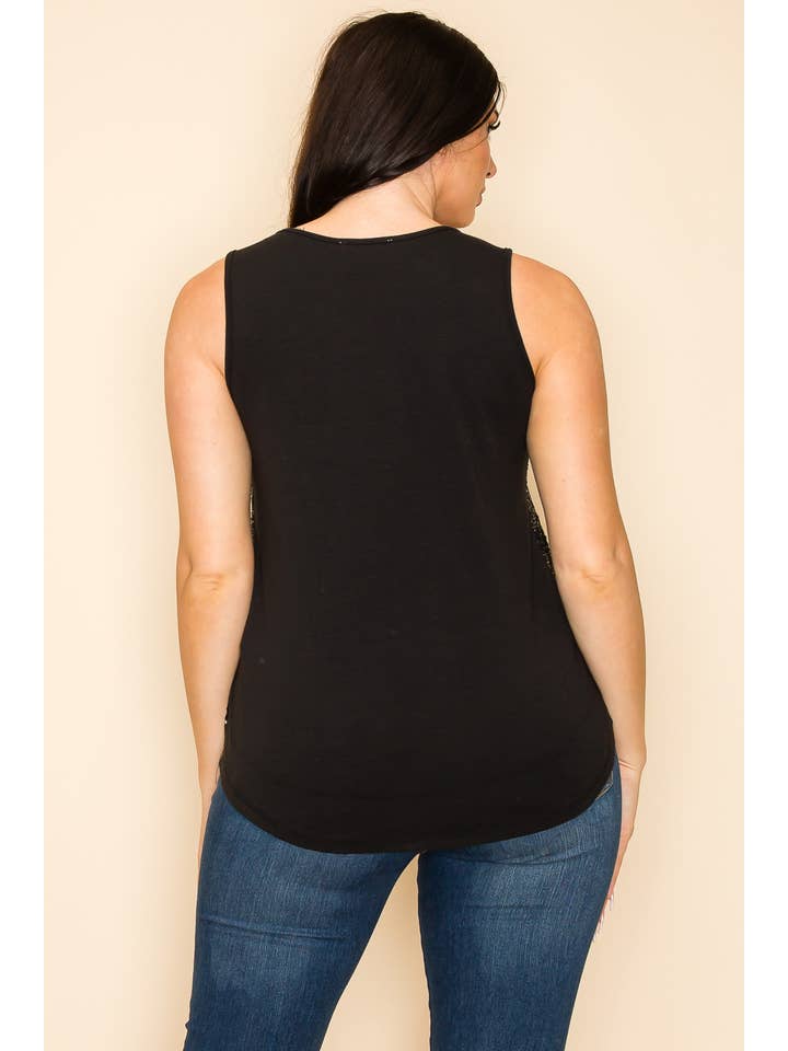 W.A.Y. --Wonderful And Young - Wholesale Tank Top - Women's - W.A.Y SEQUIN TANK TOP35