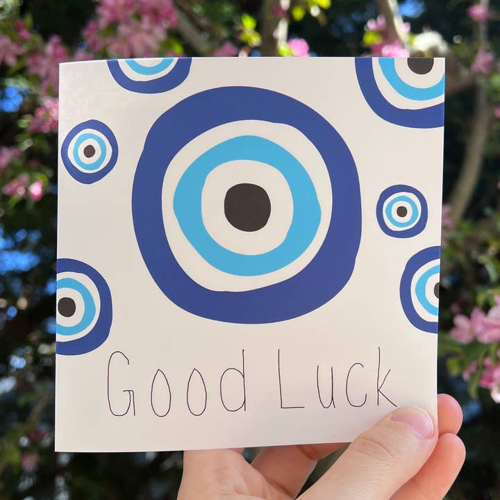 Goodluck, Evil Eye - Biglietto di auguri per la vendita all'ingrosso da parte di Craftedbysamm
