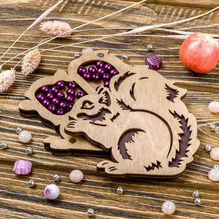 Perleorganisator med trælåg FLZB-100 for engroshandel hos HobbyJobby