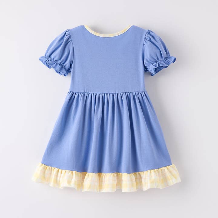 Auraquise - Wholesale Dress - Kids - Girls Back To School Crayon Applique Short Sleeve Dress