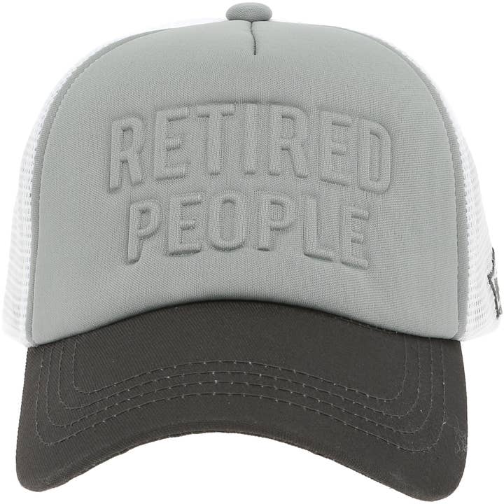 Retired People - Adjustable Light Gray Neoprene Mesh Hat for wholesale by Pavilion