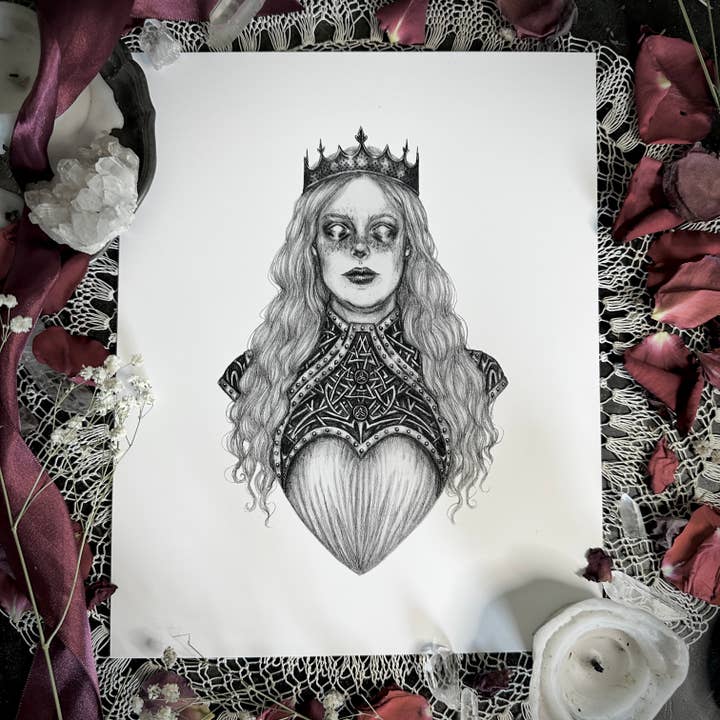 Stampa d'Arte di Medb - Dea Irlandese della Sovranità, Guerra, Sesso per la vendita all'ingrosso da parte di Caitlin McCarthy Art