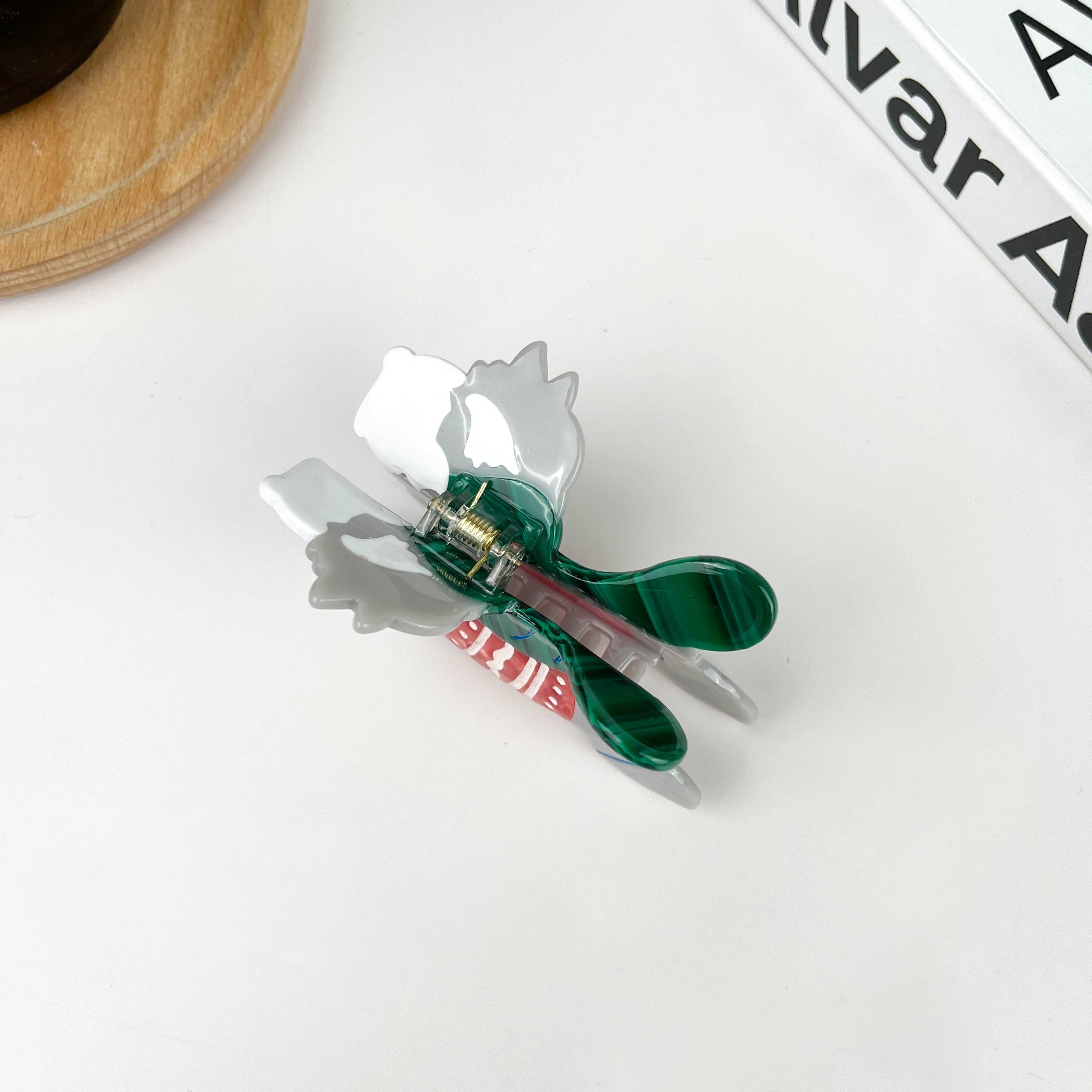 TheDivaSoap - Wholesale Hair Clip - Women's - Schnauzer Hair Clip,Christmas Dog Claw Clip3