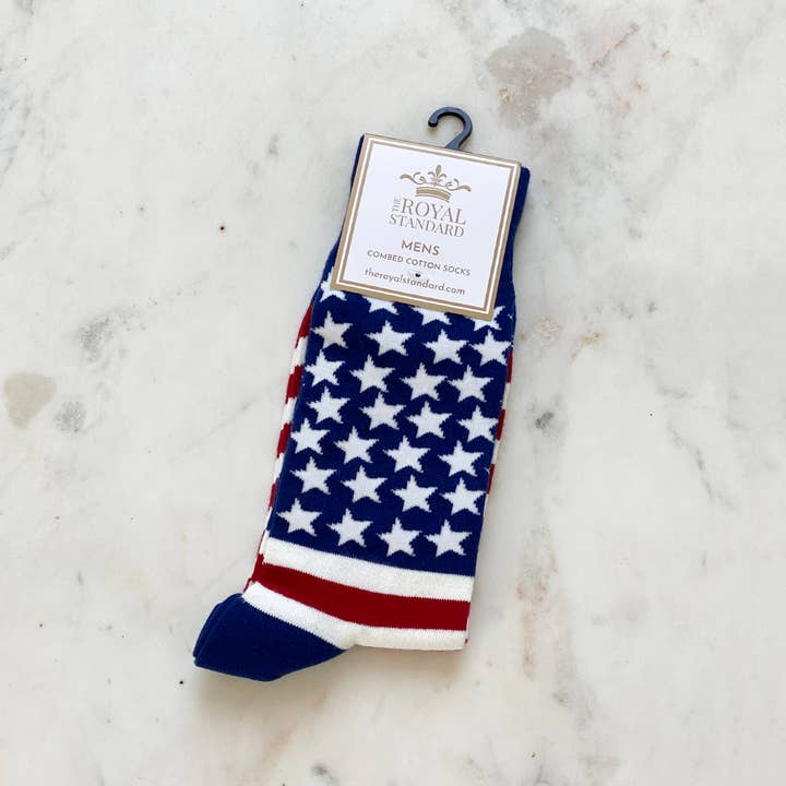 The Royal Standard - Wholesale Socks - Men's - Men's America Socks Red/White/Blue One Size