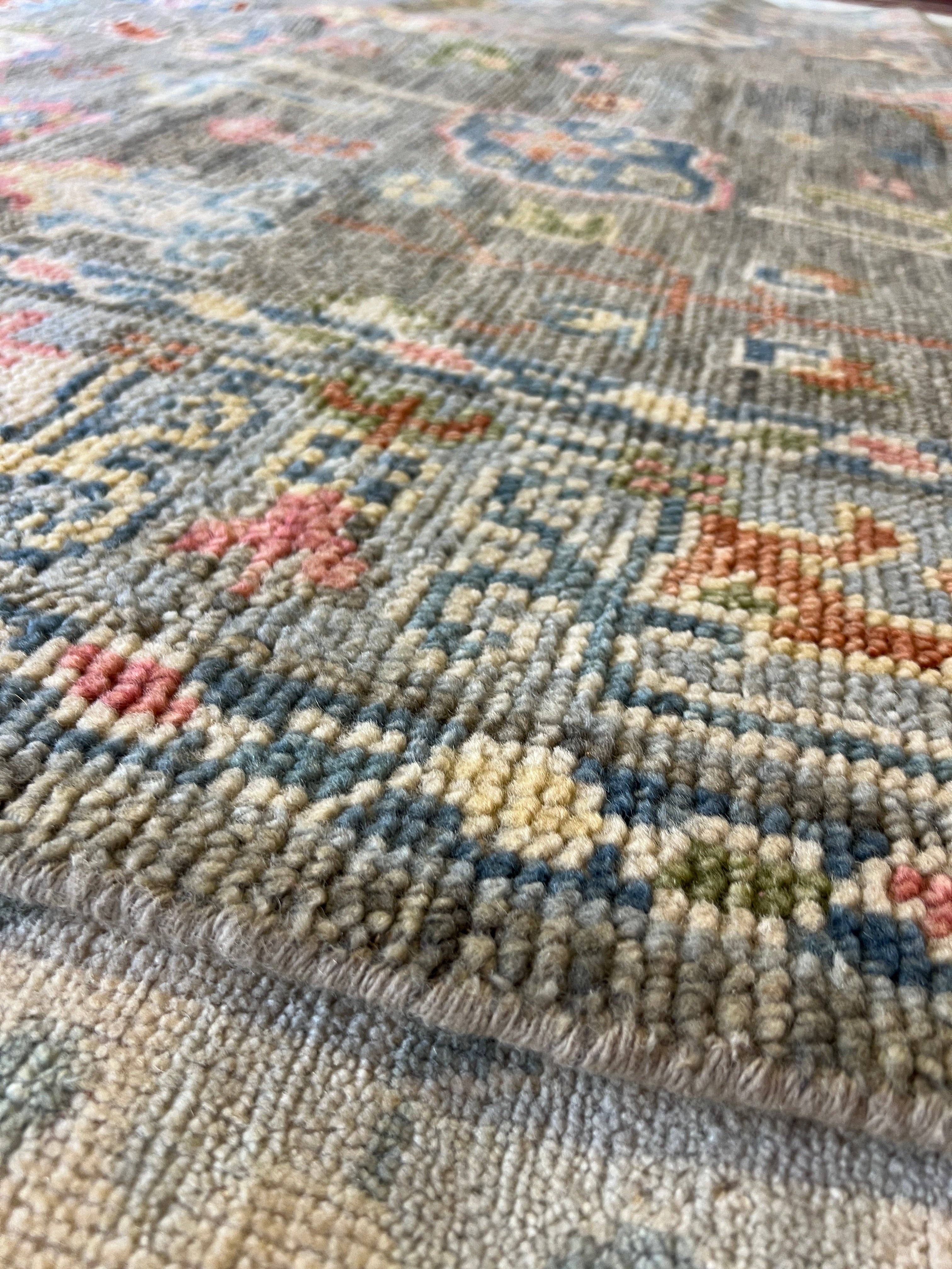 Banana Manor Rug Co. - Wholesale Area Rug - Bianca  8x10 Grey Hand-Knotted Oushak Rug13